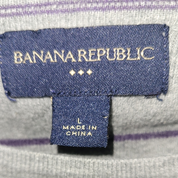 Banana Republic size large men's striped long sleeve sweater, good condition - Picture 2 of 4